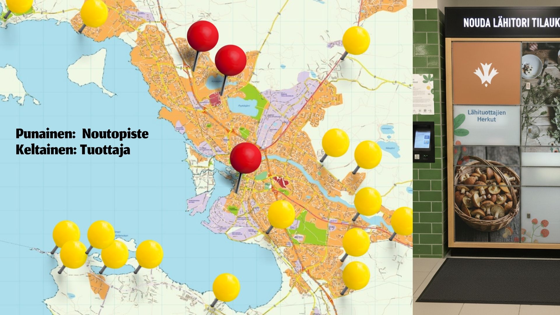Willit noutopisteet ja tuottajat kartalla